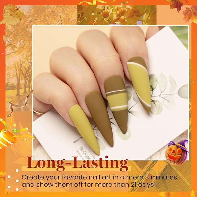 Beetles Gel Nail Polish Set - 20 Colors Yellow Orange Burgundy Red Brown Black Green Gel Nail Polish Kit with Glossy Matte Gel Top Base Coat Soak Off Uv Manicure Gift for Women
