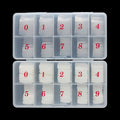 Full Cover Acrylic False Nail Tips, 1000PCS Fake Nail Shape Artificial False Nails Tips 10 Sizes with Case for Nail Art Salons (Clear+Natural)