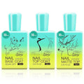 Gel Base and Top Coat Set, 3 Pcs 15ml No Wipe Glossy & Matte Top Coat - Long Lasting Manicure for DIY at Home and Salon Use, UV LED Nail Lamp Required
