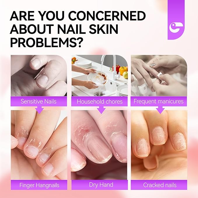Gelike EC Nail Care Cuticle Softener: Organic Cuticle Remover Cream - Natural Moisturizer Nourish Balm - Rich Vitamin E Spa for Dry Skin - Rose Scent for Woman