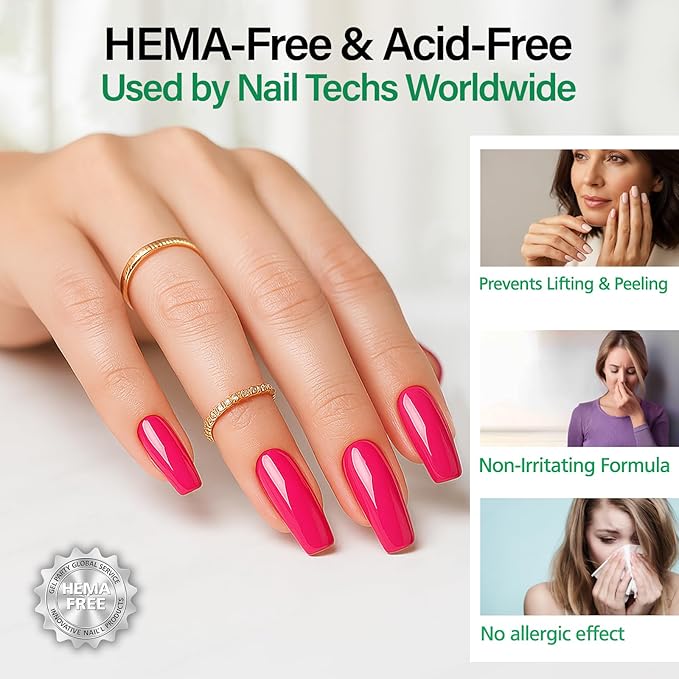 GELPARTY Nail Prep Kit 2x15ml – HEMA-Free Dehydrator & Acid-Free Primer Set for Acrylic, Gel, UV/LED & Press-On Nails – Strong Adhesion, No Burn, Fast-Dry Bonding Agent for Professional & DIY Use