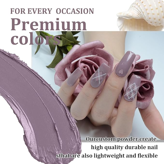 1 Oz/28g EODCI Nail Dip Powder - Brown Nude Powder Dip Nail Polish French Powder Pro Collection System Nail Art Starter Manicure Salon, Odor-Free&Long-Lasting, No Needed Nail Lamp Curing