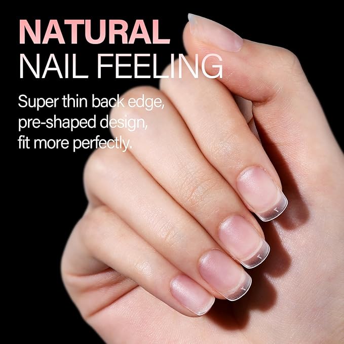 AILLSA Extra Short Square Nail Tips 450PCS Full cover Clear Nail Tips Matte No Need Files Upgraded Press on False Nail Tips for Nail Extension Fake Nail Tips Manicure 15 Sizes
