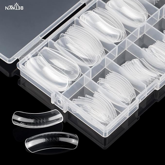 NMKL38 150Pcs Dual Forms Full Cover Nail Tips Upper Arched Extension Mold