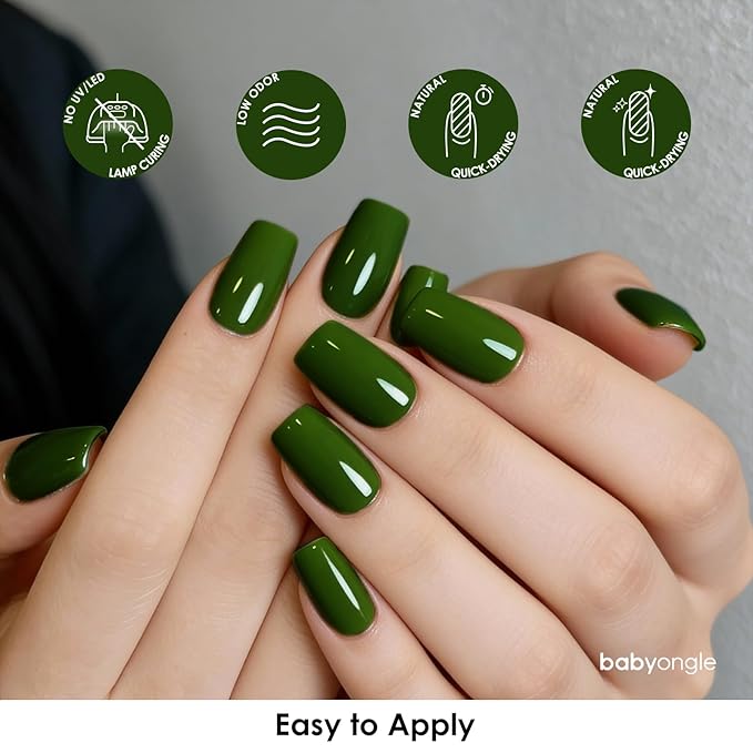 Nail Polish Avocado Green, 14 ML Quick Dry Nail Polish for Nail Art DIY Manicure at Home, Chip Resistant Nail Lacquer for Nail Art Varnish, Long Lasting, BOG111