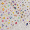Flower Nail Stickers Colorful Plant Nail Decals Floral Nail Decals with Design 5D Embossed Self Adhesive Spring Summer Nail Charms for Women Girls Kid Manicure Supply Decoration Accessories