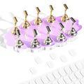 ANGNYA Nail Stand for Press on Nails Display, Magnetic Press on Nail Stand with 200 PCS Reusable Adhesive Tapes, Nail Tips Practice Painting Holder for DIY Nail Art Tools