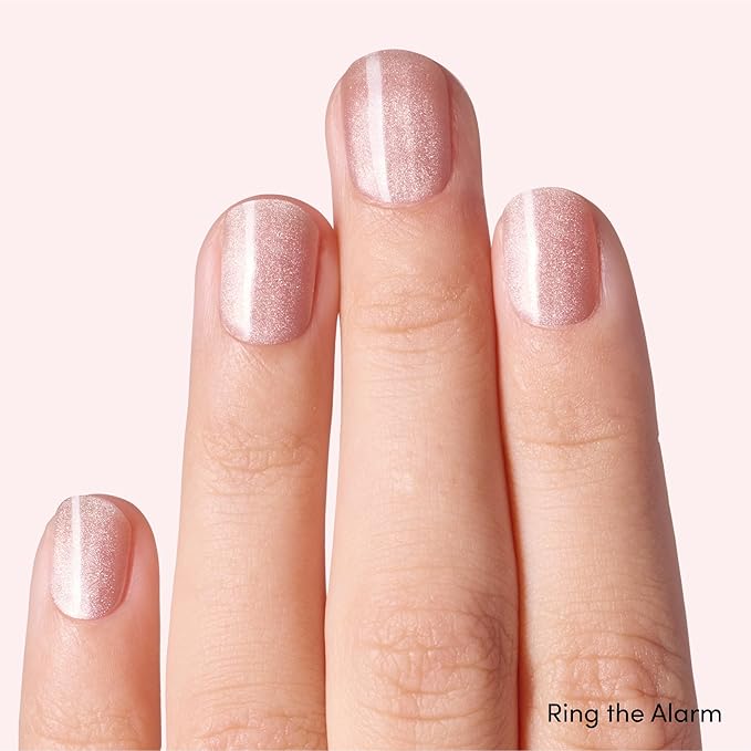 Dashing Diva Glaze Nail Strip Duo - Expensive Taste Collection - Ruby Red Apple & Ring The Alarm - Long Lasting, Chip Resistant, Semi-Cured Gel Nail Strips - Contains 2 Colors