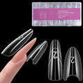 Sandwich Dual Nail Forms: 240PCS Nail Forms for Builder Gel, 15 Sizes Almond Round Shape for Women Salon Home DIY