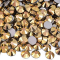 Blinginbox 1440 Pieces SS16/3.8-4mm Flat Back Crystal Rhinestones Round Gems for Nail Art,Mine Gold
