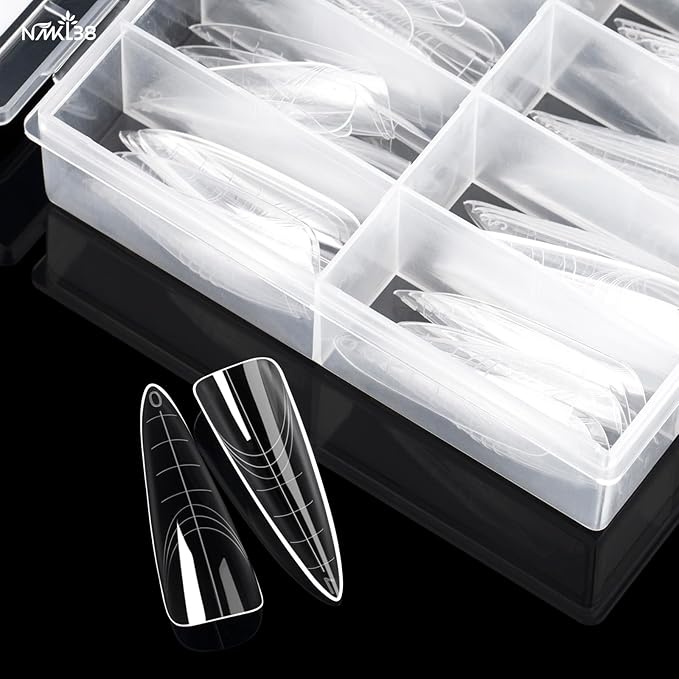 NMKL38 120PCS Dual Nail Forms 12 Sizes Extension Poly Nail Gel Full Cover Nail Molds