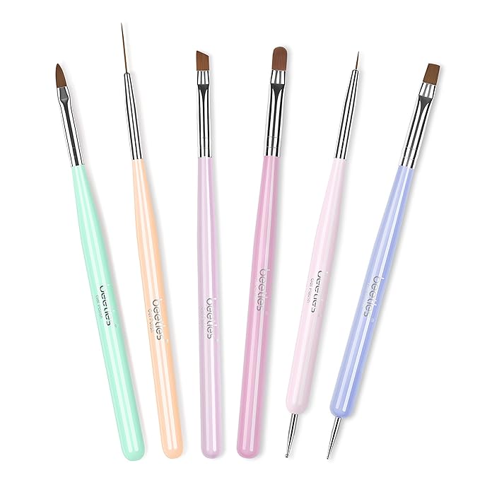 Beetles 20 Pcs Gel Polish Kit - Cozy Campfire Collection Fall Winter Orange Yellow Green Soak Off Lamp Base Top Coat Nail Art Brushes Set Design Pen