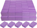 Nail Buffers (100 Pack), Mini Buffer Block Nail File for Acrylic Nails and Natural Nails, 100/180 Grit Nail Buffer Block Bulk Buffing Blocks for Nail Buff Professional Manicure File Blocks Set Purple