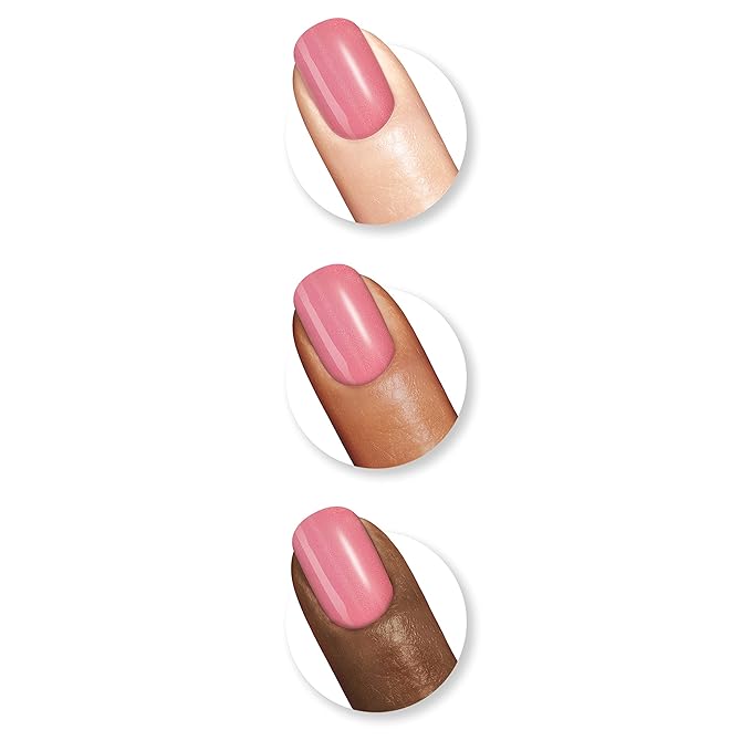 Sally Hansen Miracle Gel Salon Quality Nail Polish | Gel-Like Formula, Two-Step System, No UV Light Needed, Long Lasting | Opaque, Shimmer | 242 Saturn It Up! | Muave Pink Nail Color