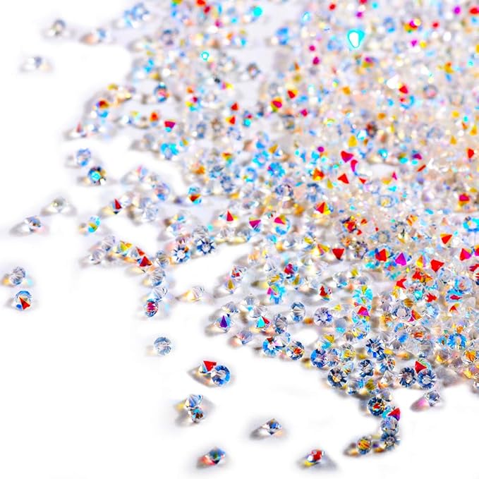 17280Pcs Micro Crystal Strass Glass Nail Art Rhinestones 1.1MM Mini Diamond Manicure DIY Accessories (AB)