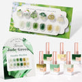 Double Rhythm 6 Pcs 15 ML Gel Polish Set Same Color Same Bottle Soak Off Gel Polish Kit Nail Art Manicure Salon DIY at Home for Women (Jelly Milky Light Green Olive Teal-T6-81)