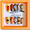 ARYANA NEW YORK Handmade Press-On Nails – Reusable 3D Almond False Nails, Salon Quality Full-Cover, J'adore Paris Collection- (Medium)