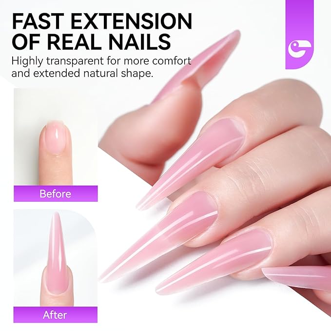 Gelike EC Dual Forms for Extension: 96 Pcs Color Nail Form, 4 Style 12 Size Nail Forms For Builder, Half Matte Gel Forms For Manicure Art Design Salon Diy