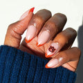 Glamnetic x Fanatics Press On Nails - Auburn Tigers | Short Almond Fake Nails, Collegiate Tiger Orange French Tips, College Nails, Salon-Quality | 15 Sizes - 30 Nail Kit with Glue
