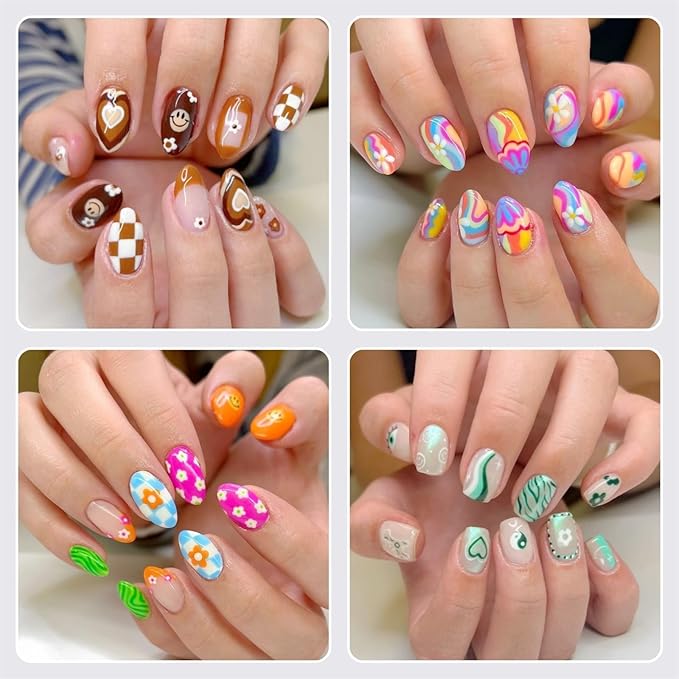 15 PCS Nail Dotting Tools Nail Art Tools Kit, Gel Polish Acrylic Nail Tools, Nail Design Tools Nail Dotting Pen for Nail Art