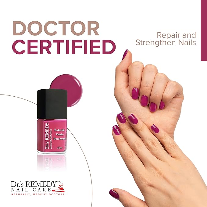 Dr’s Remedy 3 Pack Nail Polish Kit, SENSATIONAL Sunshine Trio, Non Toxic and Organic All Natural Enriched Nail Strengthener - TOTAL Two-In-One Glaze/HOPEFUL Hot Pink/TRUSTING Turquoise