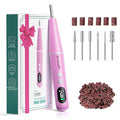 Cordless Nail Drill Kit - 9 Speed Wireless Electric Nail File with LED Display, Portable Nail Drill Machine for Acrylic Gel Nails, Rechargeable 20000RPM Hand Feet Grind Trim Tool for Women Men Baby