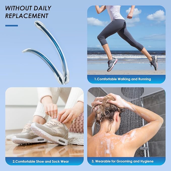 Titanium Ingrown Toenail Treatment,Ingrown Toenail Corrector for All Size Curve Correct, Nail Wraps & Nail Repair Products