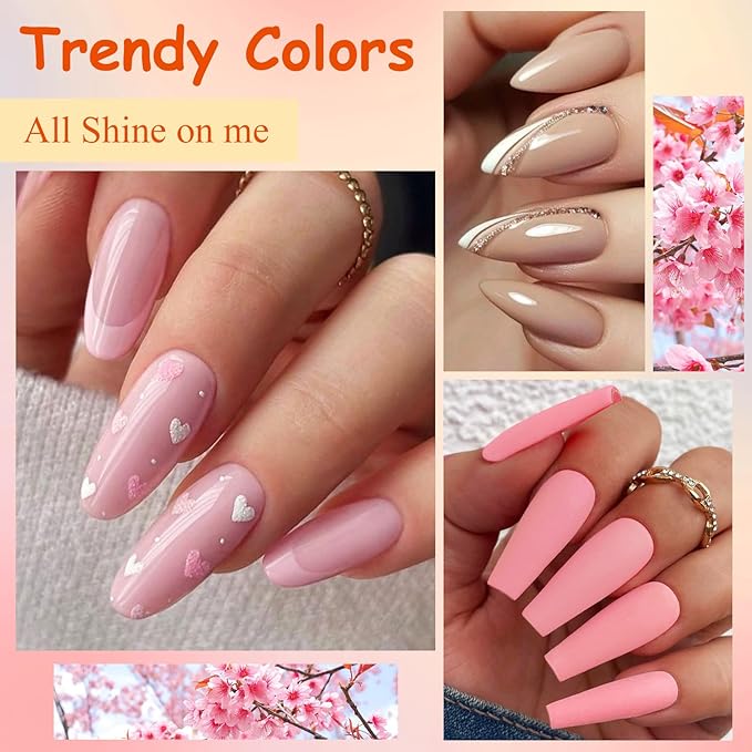 Gel Nail Polish Kit Spring Nude Gel Polish Set 12 Colors Pink Skin Tones Collection Neutral Brown Soak Off Uv Led Lamp Gel Nail Kit DIY Nail Art Salon Home Gift 8ml