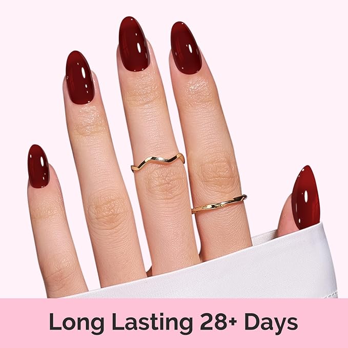 MelodySusie Jelly Gel Nail Polish Set,6 Transparent Colors,Milky or Jelly Texture,Rose Red Colors Soak Off UV LED Light Cure or Salon Manicure and Nail Art DIY at Home 15ML 0.3Fl Oz