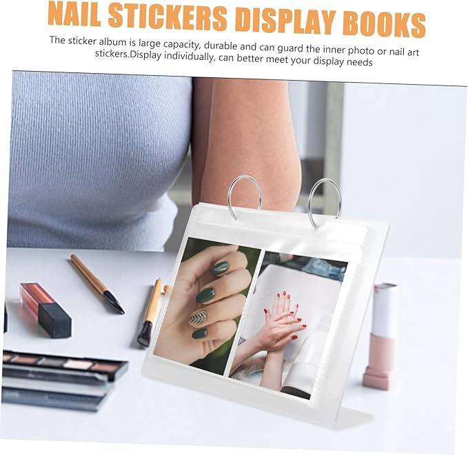Sticker Display Stand Nail Stickers Display Books Nail Art Decal Storage Book s Collecting Holder Organizer Collecting Album Art Decal Album
