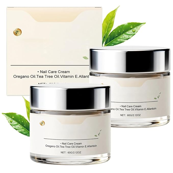2PCS Nail & Toenail Care Cream, Toenail Nail Repair for Damaged, Strength & Nail Growth Tea Tree Oil, Oregano Oil, Vitamin E, Natural Formula