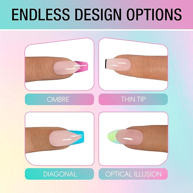 Salon Perfect French Tip Nail Stamp for Quick & Easy Nail Art, DIY Manicure Kit Nail Stamper for Perfect French Tips, Nail Design Tool, 1-Pack
