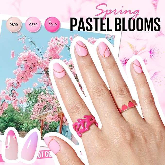 MEFA 42 Colors Gel Nail Polish Kit with U V Light, 50 Pcs All Seasons Collection Colorful Gel Polish Essential Set with 5 Psc Matte/Glossy Base Top Coat, Salon Gifts for Women
