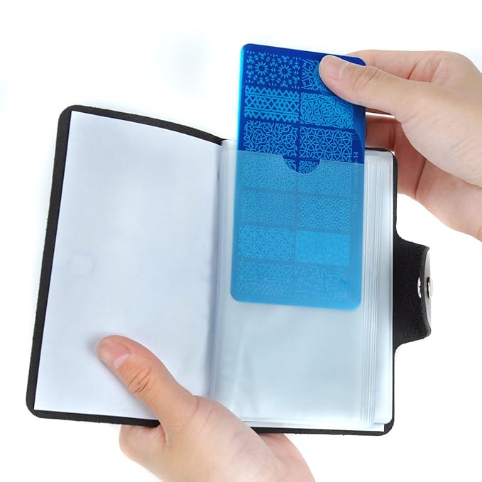 Biutee 19pcs Nail Stamp Plates set 15 plate 1Stamper 2Scraper 1storage bag Nails Art Stamping Plate Scraper Stamper Set Leaves Flowers Animal Nail plate Template Image Plate