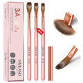 SAVILAND 3PCS Acrylic Nail Brush Set: Size 8/10/14 Kolinsky Acrylic Nail Brushes for Application, Pink Handle Professional Acrylics Powder Brushes for Nails Extension & 3D Nails Carving