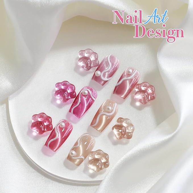 Double Rhythm 0.5 Oz Cat Eye Gel Polish with Magnet Same Color Same Bottle Holographic Glitter Shimmer Translucent Color Salon 15 ML Magnetic Nail Art (Lilac Pink-MC1168)