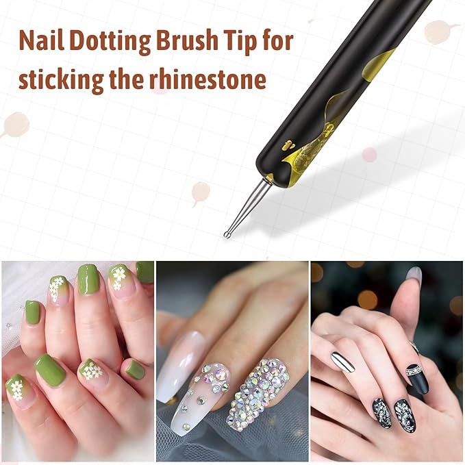 4 PCS French Tip Brush, 2-Way French Manicure Brush for Nails, Multicolor Acrylic Nail Tip Brushes for Nail Art Design Professional Manicure