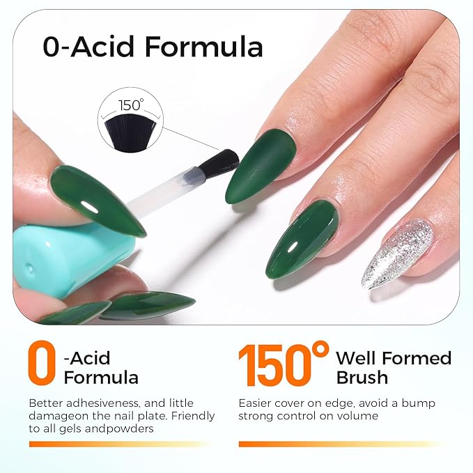Gel Base and Top Coat Set, 3 Pcs 15ml No Wipe Glossy & Matte Top Coat - Long Lasting Manicure for DIY at Home and Salon Use, UV LED Nail Lamp Required