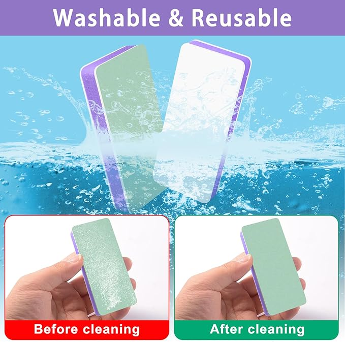 CGBE Nail Buffer and Shine Kit, 20pcs Nail Shine Buffer Blocks for Natural Acrylic Nails Polisher Fingernail Buffer Buffing File 1000/4000 Grit - Purple