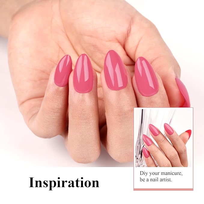 Imtiti Coral Pink Gel Polish, 0.5 Fl Oz Soak Off LED UV Nail Gel Kit for DIY Nail Art Manicure Salon