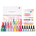 CANNI CC8 30Pcs 9ml Hema-Free Spring Summer Gel Nail Polish Set, Pastel Gel Polish Kit Neon Hot Pink Purple Green Orange Glitter Colors for Salon and DIY Manicure at Home