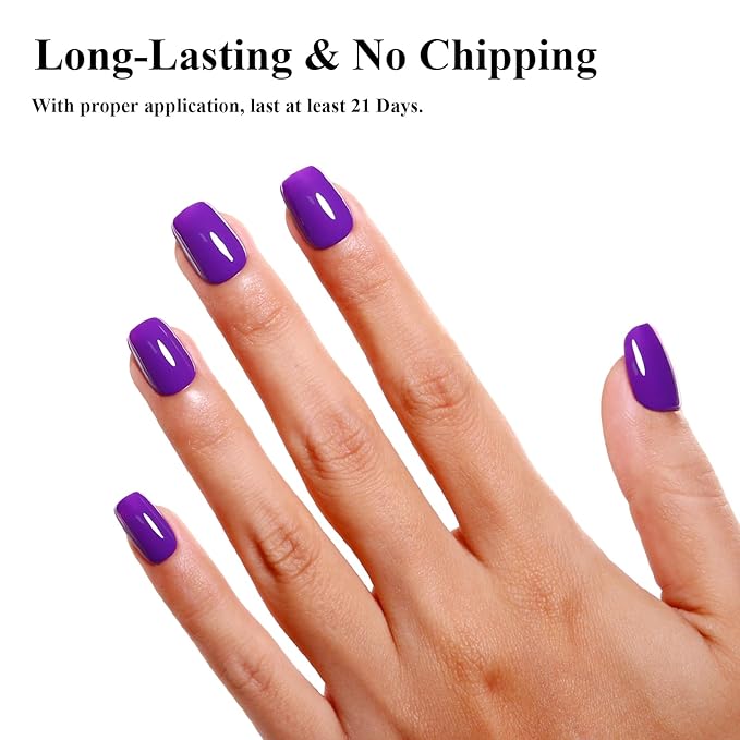 Imtiti Gel Nail Polish, Deep Purple Gel Polish Soak Off LED U V Nail Gel Polish Nail Polish DIY Nail Art Starter Manicure Salon Gel Nail Kit for Women Girls 10ML
