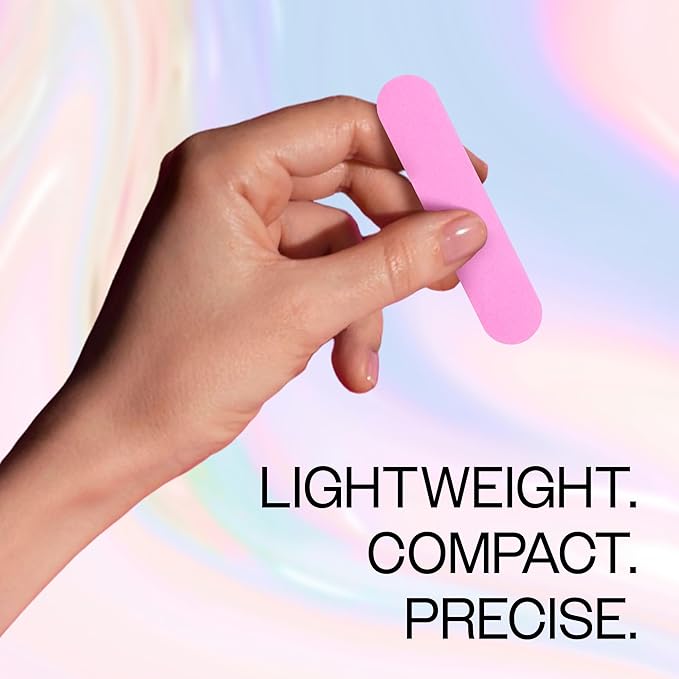 25pcs - PANA Mini Double-Sided Emery Nail File for Manicure, Pedicure, Natural, and Acrylic Nails - Pink/Teal (Grit 100/100)