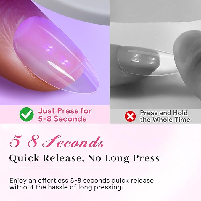 Nail Tips Gel Glue 2Pcs*15g - Lamp Curing Solid Nail Glue for False Acrylic Nails, Crystal Clear Long Lasting 28 Days No Yellowing Salon Quality DIY Home Manicure Beginner-Friendly