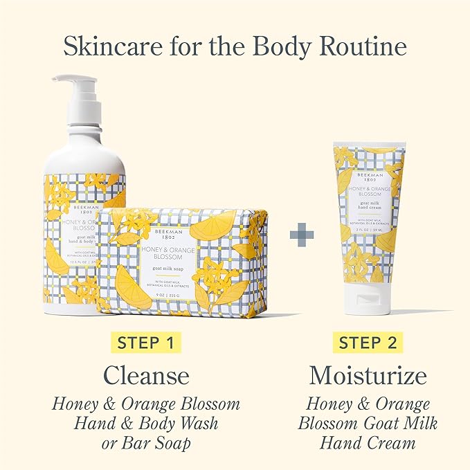 Beekman 1802 Goat Milk Hand Cream – Honey & Orange Blossom – Scented – 2 oz – Moisturizing Hand Lotion for Dry Skin – Non-Greasy – Sensitive Skin Safe – Cruelty Free