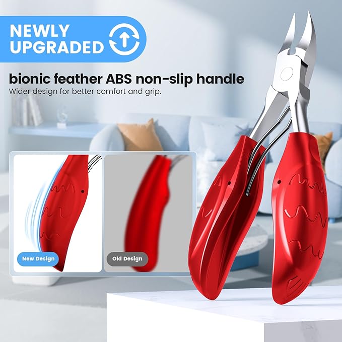 Toenail Clippers for Seniors Thick Ingrown Toenails, Toe Nail Clippers Set for Men Women, Heavy Duty Fingernail Clippers-Professional Pedicure Tools for Feet,Stainless Steel Manicure and Pedicure Kit