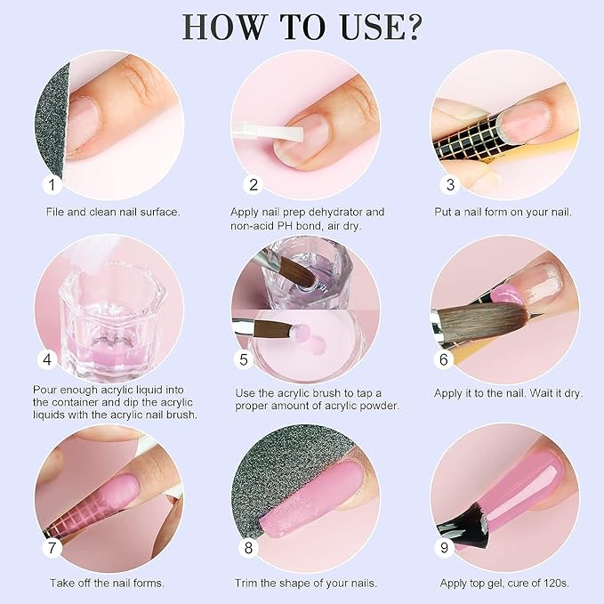 Monomer Acrylic Nail Liquid - 300ML Professional Acrylic Nai Liquid Monomer For Acrylic Powder System Kit For Nail Beginners Extensio Quick Dry Time