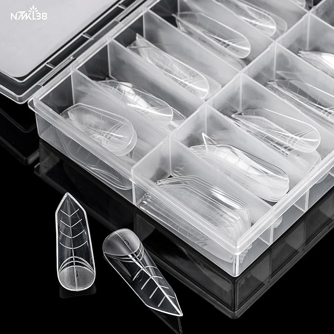NMKL38 120PCS Dual Nail Forms 12 Sizes Extension Poly Nail Gel Full Cover
