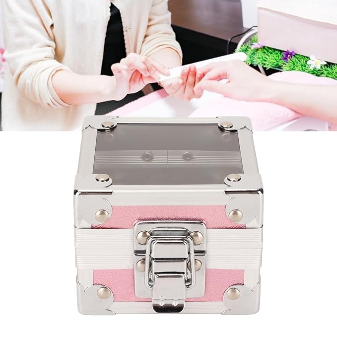 Nail Drill Bit Holder,ANGGREK 25 Holes Drill Bit Case 3 Layer Sponge Transparent Cover Storage Displayer Box for Acrylic Nail Drill Bit Rivet Reinforcement