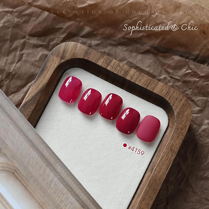 GAOY Red Gel Nail Polish, 16ml Soak Off Gel Polish, UV Light Cure for Nail Art DIY Manicure at Home, 4159 Midnight Rose